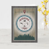 Missing You at Camp beroemd gemaakt door Rustic Wo Kaart (Gele Bloem)