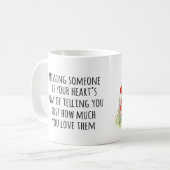 Missing you beer hart knuffel waterverf kunst mok (Voorkant links)