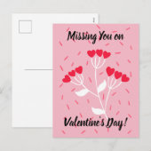 Missing You beroemd gemaakt door Valentijnsdag Hea Feestdagenkaart (Voorkant / Achterkant)