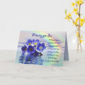 Missing you card for sis with forget me not kaart (Gele Bloem)
