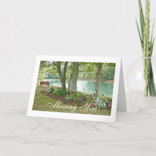 MISSING YOU CARD/LONELY BENCH BEROEMD GEMAAKT DOOR KAART