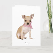 Missing You Chihuahua Puppy Dog Greeting Card Kaart (Achterkant)