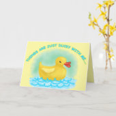 "MISSING YOU", EEN Kaart VAN DUCKY (Gele Bloem)