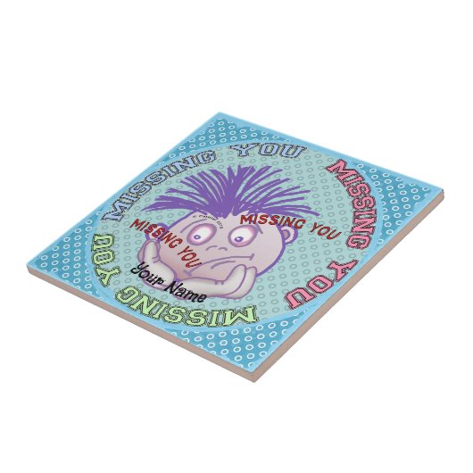 Missing You Face tile Tegeltje (Zijkant)