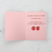Missing You Friend: Red Coffee Mok Kaart (Binnen)