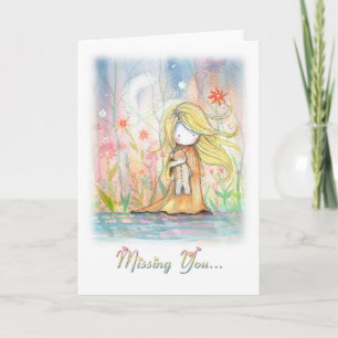 Missing You Kaart Little Girl beroemd gemaakt door