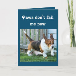 "Missing You" Kaart met Schattigee Basset Hound, a