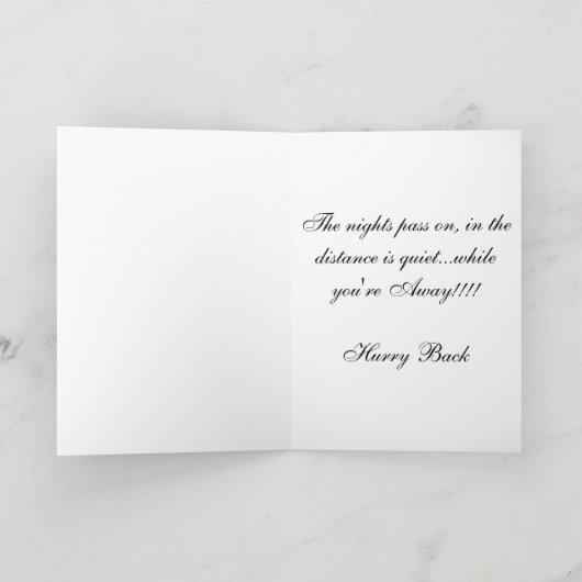 Missing You Night Snow Wenskaart Kaart (Binnen)