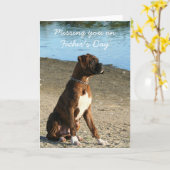 Missing you on Father's Day boxer greeting card Kaart (Gele Bloem)