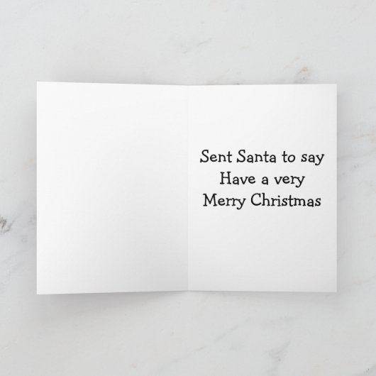 "MISSING YOU" OP KERSTMIS-VERZONDEN KERSTMAN OM TE FEESTDAGEN KAART (Binnen)