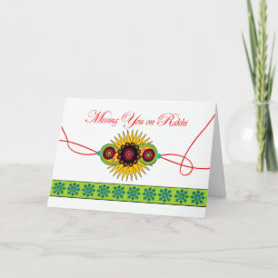 Missing You op Rakhi, Raksha Bandhan, Hindoe Kaart