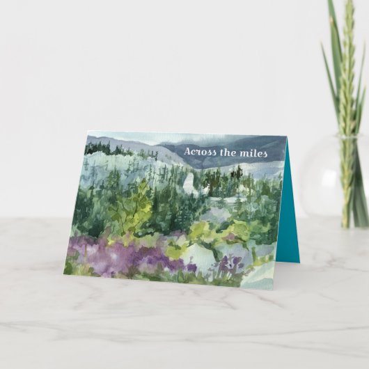 Missing You op Vaderdag Landscape Waterverf Kaart (Voorkant)