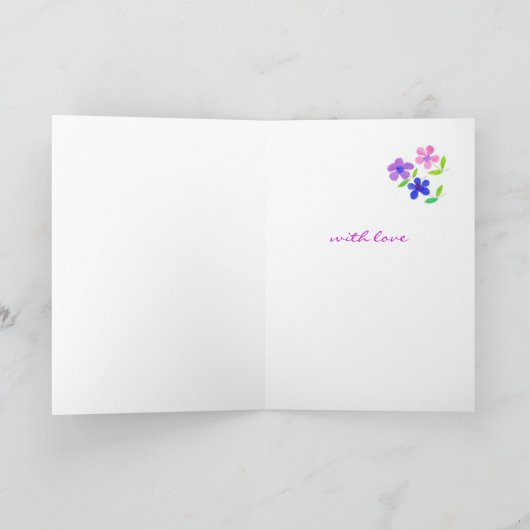 Missing You op Valentijnsdag Kaart - Flower Power (Binnen)