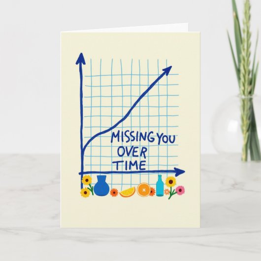 Missing You Over Time Graph Card Kaart (Voorkant)