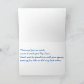 Missing You Poetry Wenskaart Kaart (Binnen)