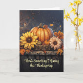 Missing You Thanksgiving Herfst Herfst Flower Kaart (Gele Bloem)