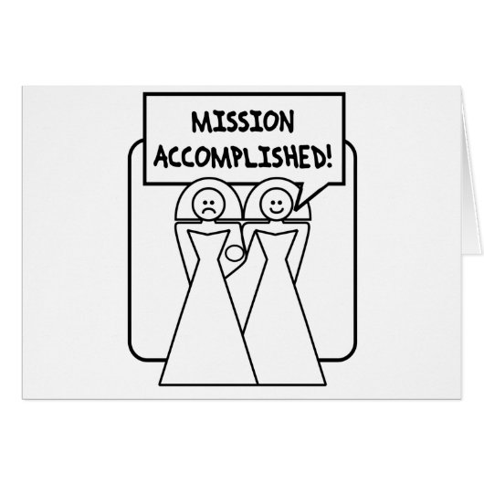"Mission AcCompleted" huwelijk (homoseksueel) (Voorkant Horizontaal)