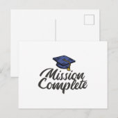 Mission afstuderen voltooid briefkaart (Voorkant / Achterkant)