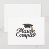 Mission afstuderen voltooid briefkaart (Voorkant / Achterkant)