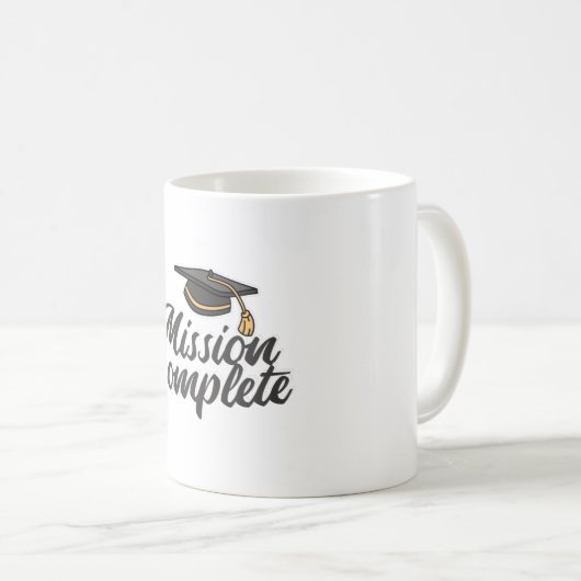 Mission afstuderen voltooid koffiemok (Voorkant rechts)