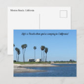 Mission Bay Beach, Californië Briefkaart (Voorkant / Achterkant)