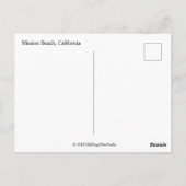 Mission Bay Beach, Californië Briefkaart (Achterkant)