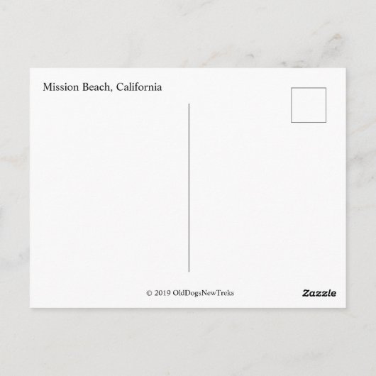 Mission Bay Beach, Californië Briefkaart (Achterkant)