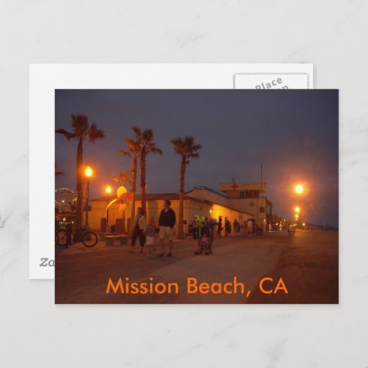 Mission Beach, CA Briefkaart (Voorkant / Achterkant)
