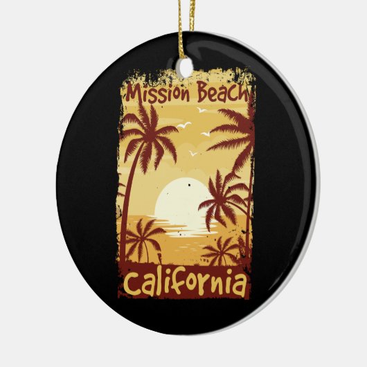 Mission Beach California Keramisch Ornament (Links)