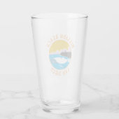 Mission Beach California Travel Art Vintage Glas (Achterkant)