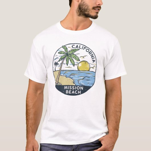 Mission Beach San Diego California  T-shirt (Voorkant)