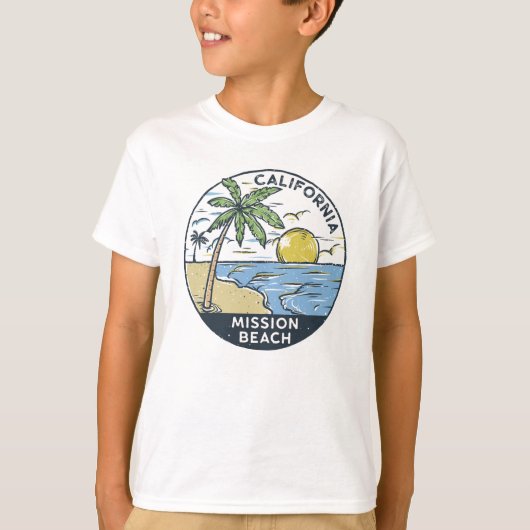 Mission Beach San Diego California  T-shirt (Voorkant)