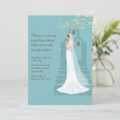 Mission Bells Bridal Shower-uitnodiging Kaart (Staand voorkant)