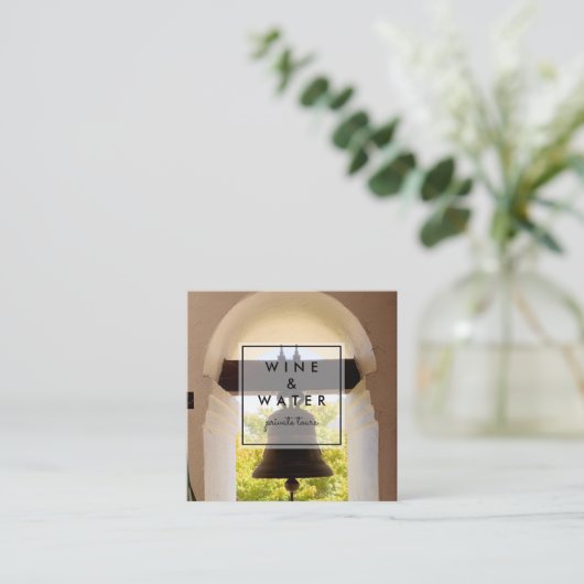 Mission Bells California Photo Travel Tourism Vierkante Visitekaartje (Staand voorkant)