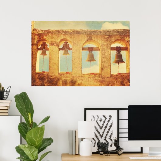 Mission Bells (San Juan Capistrano) Poster (Thuiskantoor)