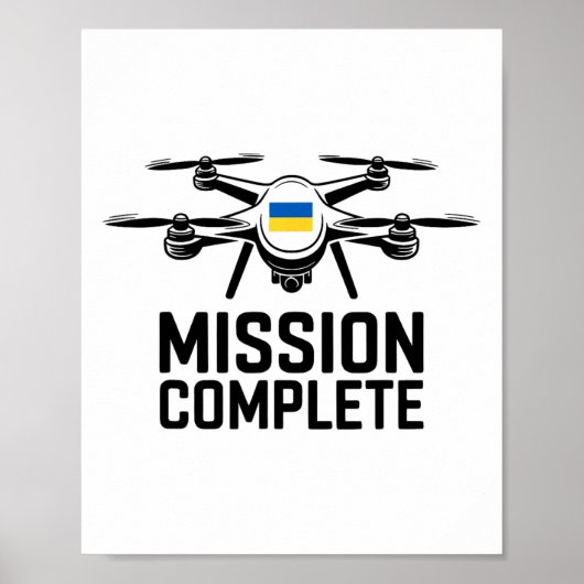 Mission Complete Ukraine Funny Quote Poster (Voorkant)