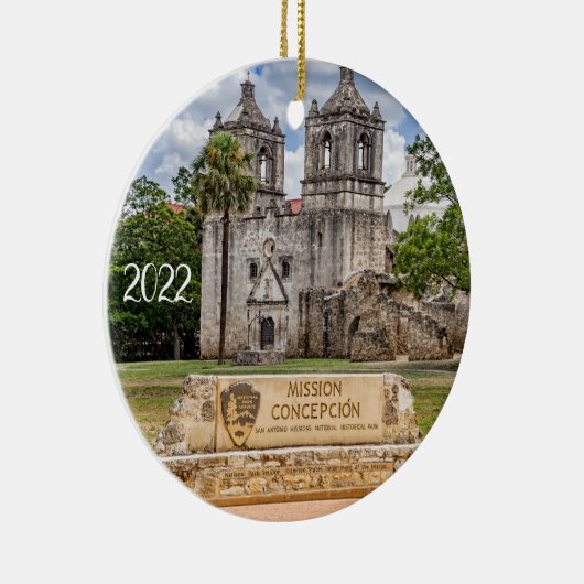 Mission Concepcion, San Antonio, Sacred, Keramisch Ornament (Rechts)