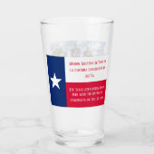 Mission Concepcion, San Antonio, Texas, Beer Glass Glas (Achterkant)