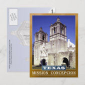 Mission Concepcition in San Antonio, Texas Briefkaart (Voorkant / Achterkant)