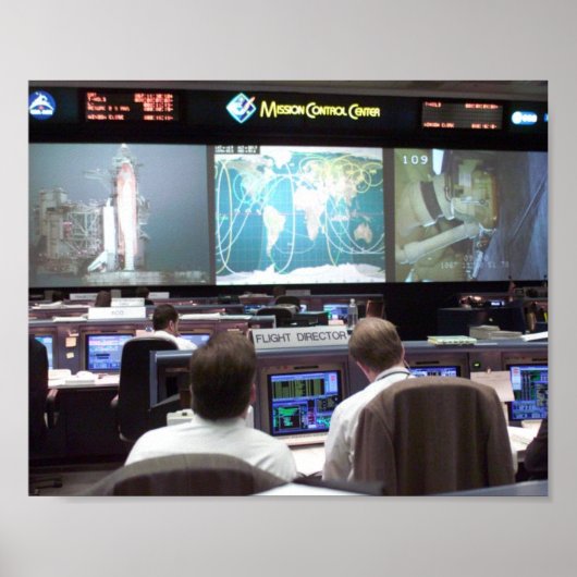 Mission Control Center (STS-102) Poster (Voorkant)