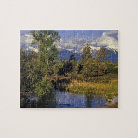 Mission Creek loopt door het National Bison Legpuzzel (Horizontaal)