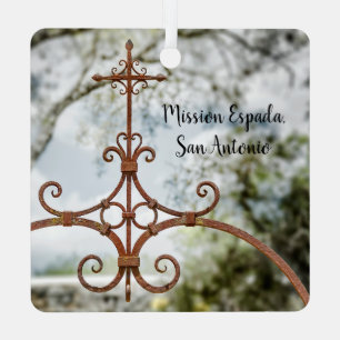 Mission Espada, Wete Iron Cross Metalen Ornament