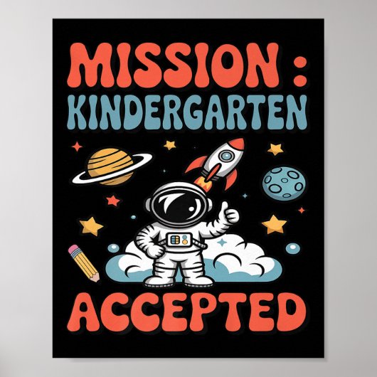 Mission Kindergarten Aanvaard Schattige Kind Kinde Poster (Voorkant)