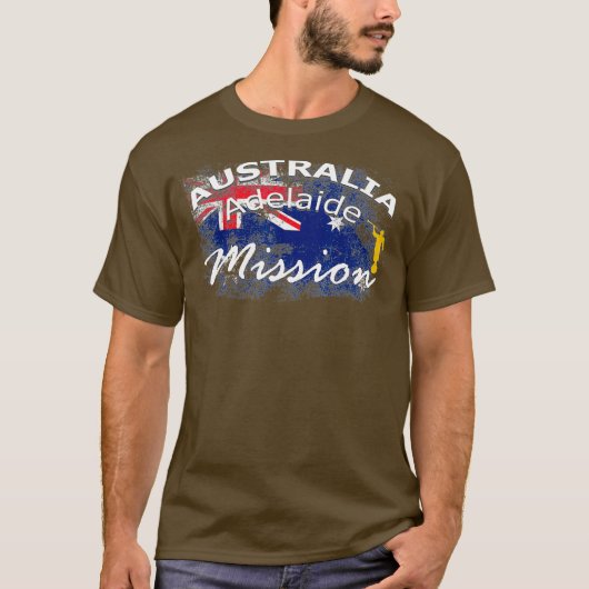Mission Missionary Australia Adelaide Mormon LDS T-shirt (Voorkant)