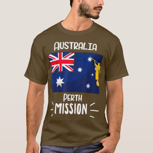Mission Missionary Australia Perth Mormon LDS T-shirt (Voorkant)