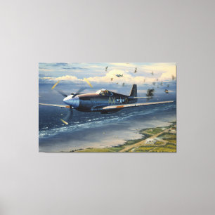Mission Over Normandy door William S. Phillips pri Canvas Afdruk