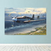 Mission Over Normandy door William S. Phillips Pri Canvas Afdruk (Insitu (Houten vloer))