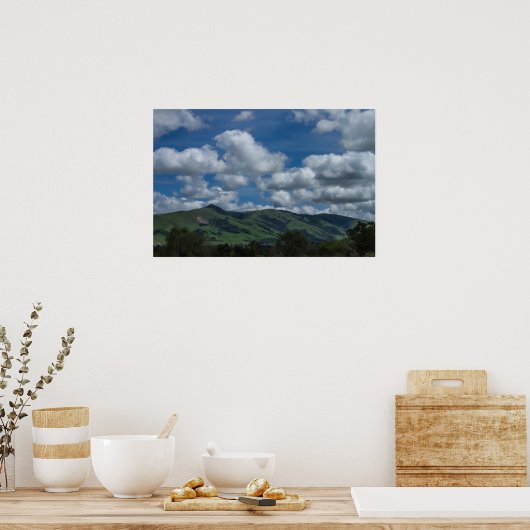 Mission Peak Hills California Spring Poster (Keuken)
