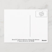 Mission San Antonio Briefkaart (Achterkant)