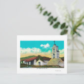 Mission San Antonio de PalaPala, CA Briefkaart (Staand voorkant)